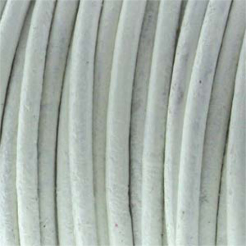 1.5mm Indian Leather White - 25 Yards - 22.5 Metres Roll
