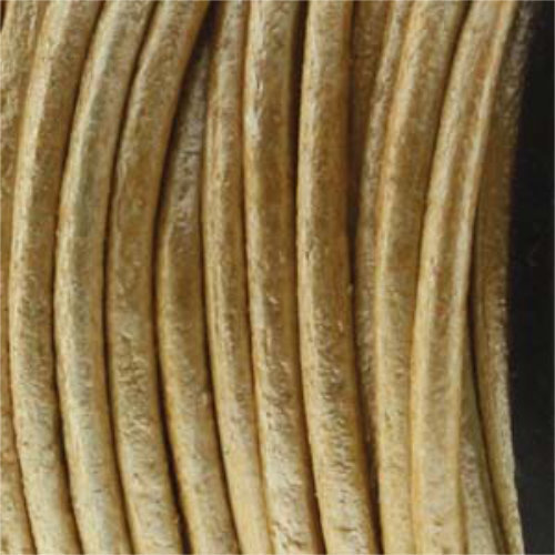 1.5mm Indian Leather Metallic Gold - 25 Yards - 22.5 Metres Roll