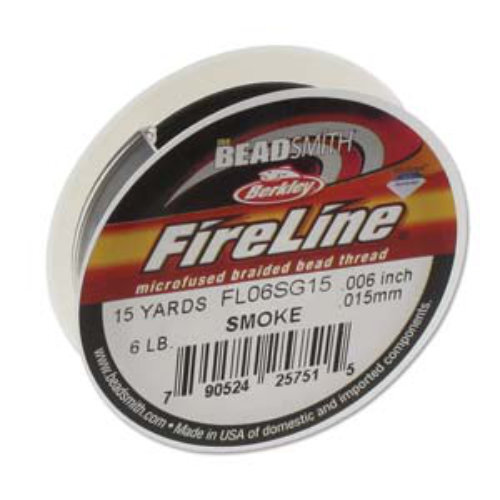 Fireline - 6LB .006" / .15mm Smoke Grey - 15 yd / 13m Roll - FL06SG15