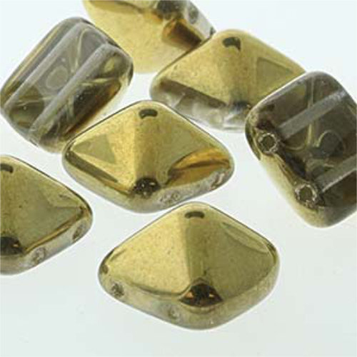 Pyramid Stud 12mm - Crystal Amber - PYR1200030-26441 - 12 Bead Strand
