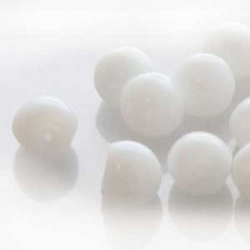 Mushroom Bead - 6mm x 5mm - White - 50 Bead Strand - MSH65-02020
