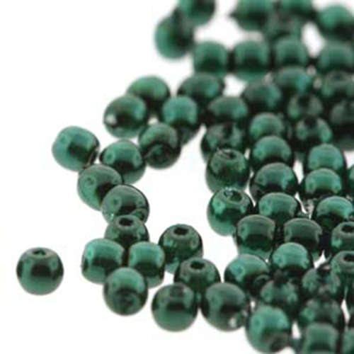 2mm Czech Glass Pearl - 150 Bead Strand - PRL02-70057 - Deep Emerald