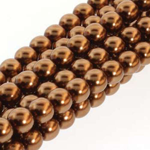 4mm Czech Glass Pearl - 120 Bead Strand - PRL04-10146 - Antique Gold