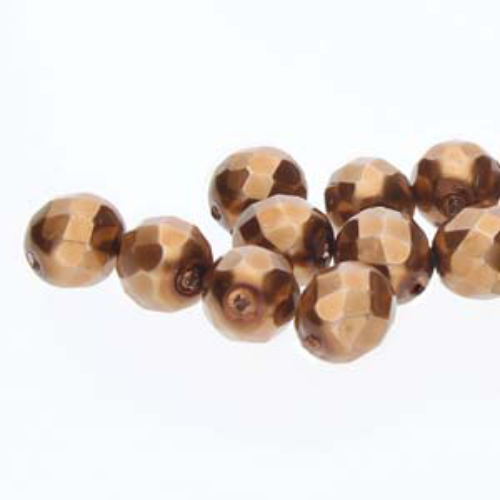 4mm Fire Polish Beads - Antique Gold Pearl 10146 - 100 Bead Strand