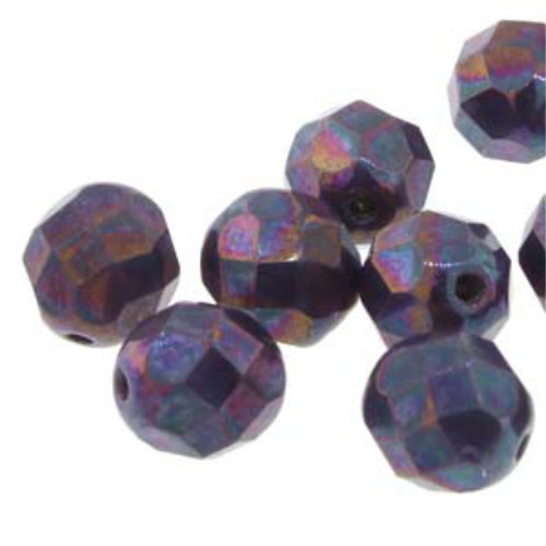 6mm Fire Polish Beads - Nebula Violet 23020-15001 - 25 Bead Strand