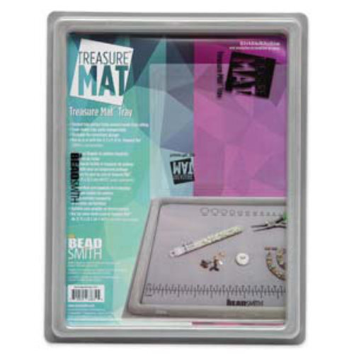 Treasure 12.5" x 9.25" Bead Mat Tray Flocked With Clear Cover - BMT12