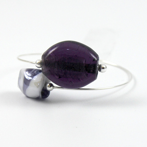 Wrap Bracelet - Purple Glass