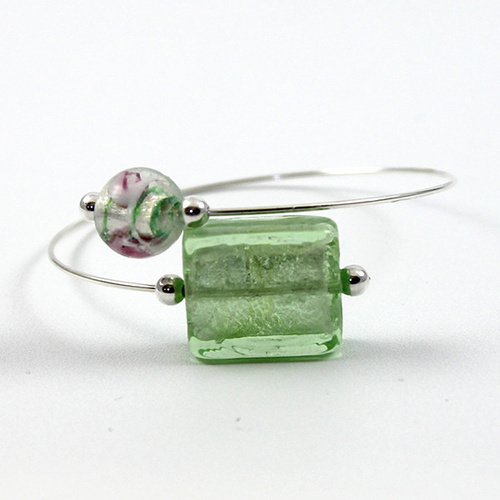Wrap Bracelet - Green Glass