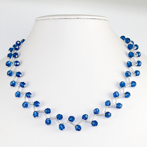 Rosemary Crystal Necklace - Swarovski© Crystal - Capri Blue