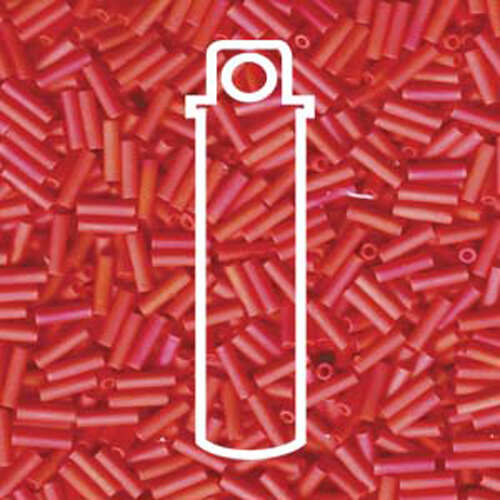 Miyuki 6mm Bugle Bead - BGL2-9408FR - Matte Opaque Red AB