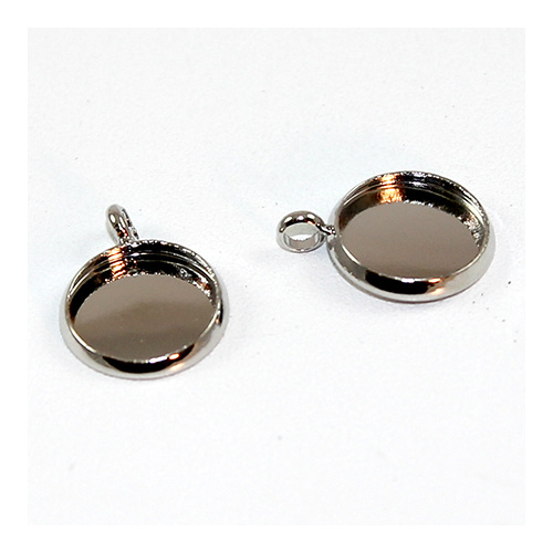 Pack of 10 - 10mm Cabochon Setting Pendant - Antique Silver