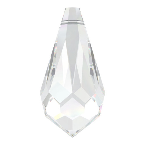 Pack of 10 - 6000 - 11mm x 5.5mm - Crystal (001) - Pencil Drop Pendant