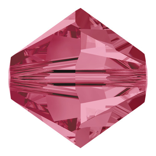 Pack of 100 - 5328 - 4mm - Indian Pink (289) - Bicone Xilion Crystal Bead