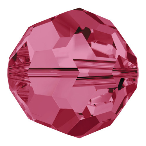 Pack of 10 - 5000 - 8mm -  Indian Pink (289) - Round Crystal Bead
