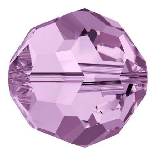 Pack of 10 - 5000 - 8mm -  Light Amethyst (212) - Round Crystal Bead