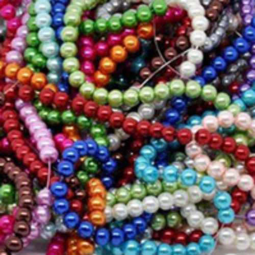 6mm Round Glass Pearls - Value Packs