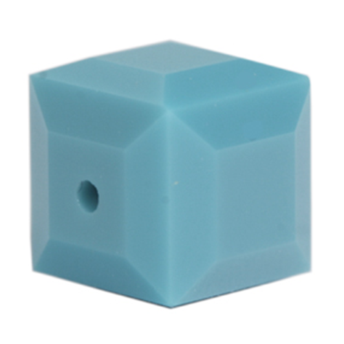 Pack of 10 - 5601 - 6mm - Turquoise (267) - Cube Crystal Bead