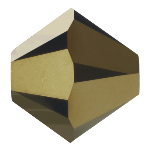 Pack of 50 - 5328 - 4mm - Crystal Dorado 2x (001 DOR2) - Bicone Xilion Crystal Bead