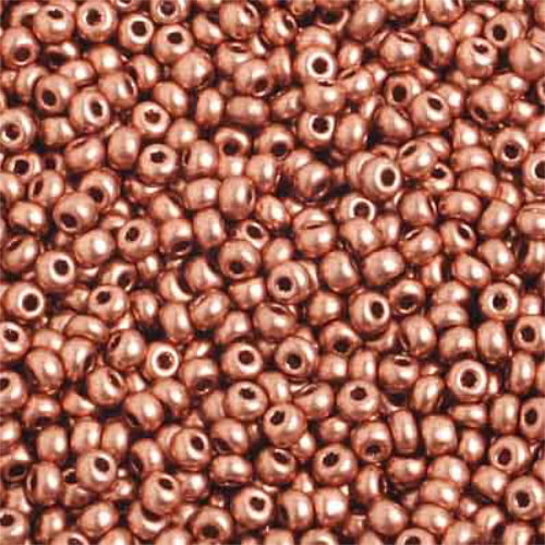 Preciosa 10/0 Rocaille Seed Beads - SB10-01770 - Metallic Copper Matt