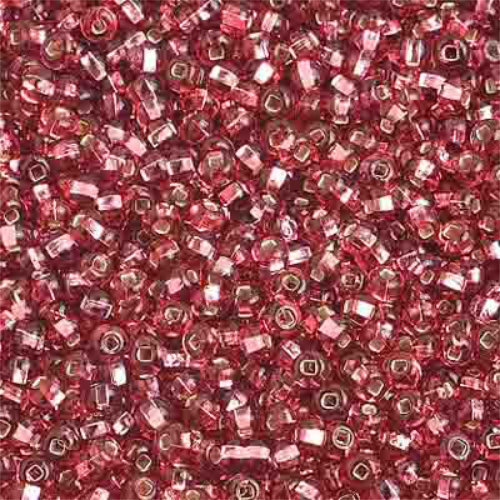 Preciosa 10/0 Rocaille Seed Beads - SB10-07722 - Silver Lined Pink Natural