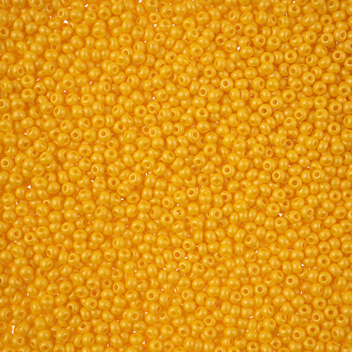 Preciosa 10/0 Rocaille Seed Beads - SB10-22002 - Chalk Dark Yellow - PermaLux