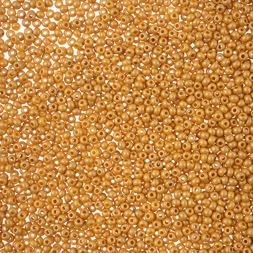 Preciosa 10/0 Rocaille Seed Beads - SB10-22003 - Chalk Yellow-Brown - PermaLux