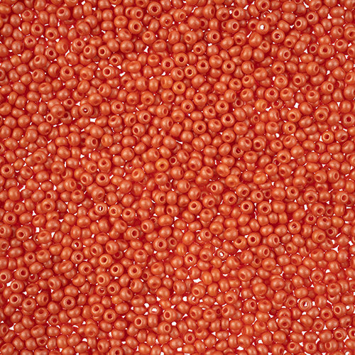 Preciosa 10/0 Rocaille Seed Beads - SB10-22004 - Chalk Orange - PermaLux