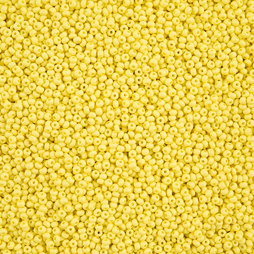 Preciosa 10/0 Rocaille Seed Beads - SB10-22M01 - Matte Chalk Light Yellow - PermaLux