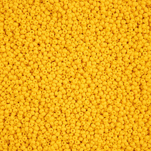 Preciosa 10/0 Rocaille Seed Beads - SB10-22M02 - Matte Chalk Dark Yellow - PermaLux