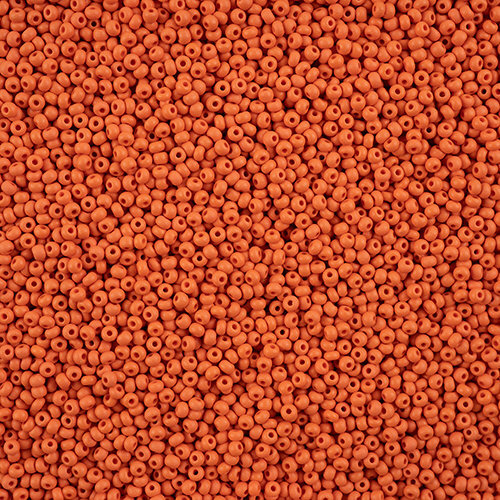 Preciosa 10/0 Rocaille Seed Beads - SB10-22M04 - Matte Chalk Orange - PermaLux