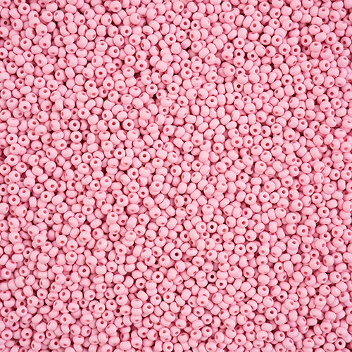 Preciosa 10/0 Rocaille Seed Beads - SB10-22M10 - Matte Chalk Light Pink - PermaLux
