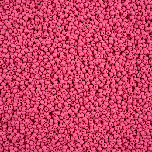 Preciosa 10/0 Rocaille Seed Beads - SB10-22M11 - Matte Chalk Fuchsia - PermaLux
