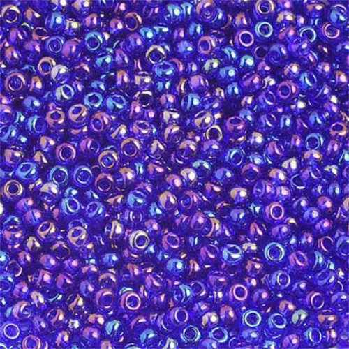Preciosa 10/0 Rocaille Seed Beads - SB10-31100 - Transparent Iris Navy Blue