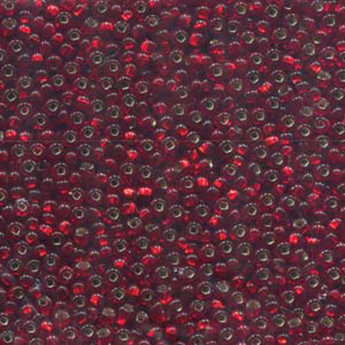 Preciosa 11/0 Rocaille Seed Beads - SB11-97070 - Silver Lined Light Ruby