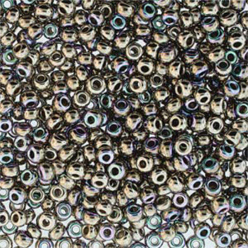 Preciosa 6/0 Rocaille Seed Beads - SB6-00030-37000AB - Nickel AB Plate