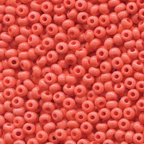 Preciosa 6/0 Rocaille Seed Beads - SB6-09351 - Opaque Coral Sol Gel