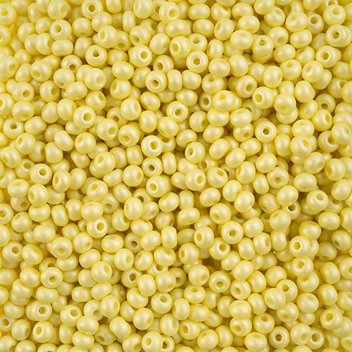 Preciosa 6/0 Rocaille Seed Beads - SB6-22001 - Chalk Light Yellow - PermaLux