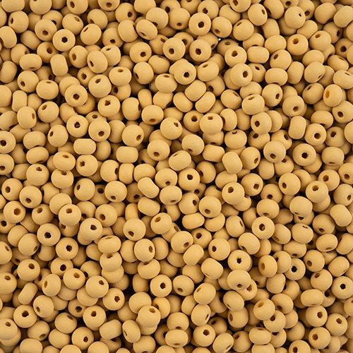 Preciosa 6/0 Rocaille Seed Beads - SB6-22M03 - Matte Chalk Yellow-Brown - PermaLux