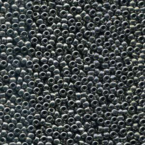 Preciosa 8/0 Rocaille Seed Beads - SB8-18542 - Metallic Dark Silver
