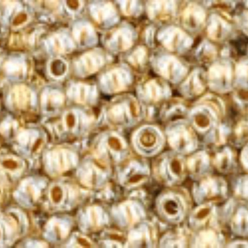 11/0 Round - Gold-Lined Crystal - TR-11-989