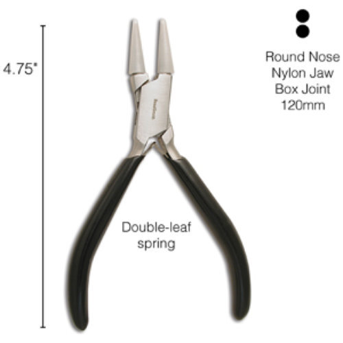 The Beadsmith Round And Flat Nose Nylon Jaw Pliers - Shape Wire And Sheet  Metal 