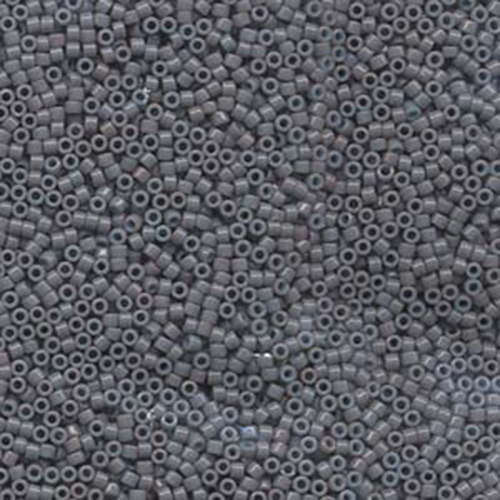 Miyuki 11/0 Delica Bead DB652 Opaque Dyed Grey