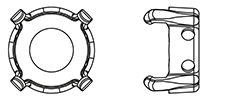 Swarovski 1122/S - Rivoli Standard Setting Line Drawing