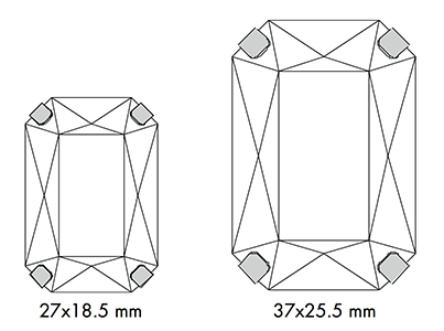 Swarovski 14 904 - Octagon Sizes