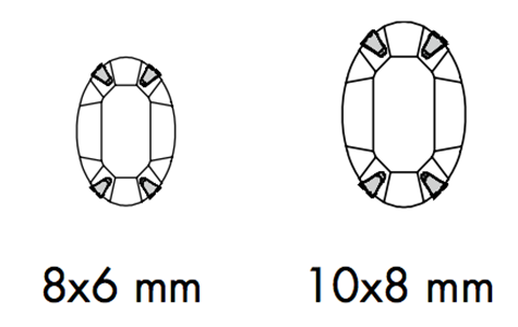 Swarovski 15 504 - Oval Sizes