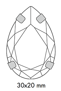 Swarovski 16 904 - Pear Sizes