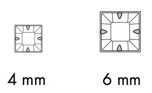 Swarovski 18 804 - Square Sizes