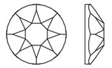 Swarovski Flat Back Crystal 2078 - Xirius Rose Line Drawing