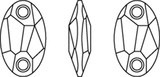 Swarovski Sew-On Crystal - 3231 Owlet - Line Drawing