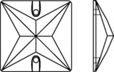 Swarovski Sew-On Crystal - 3240 Square - Line Drawing